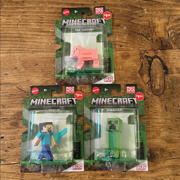3 Minecraft - Micro Collection Mini Figure set - Picture 1 of 5